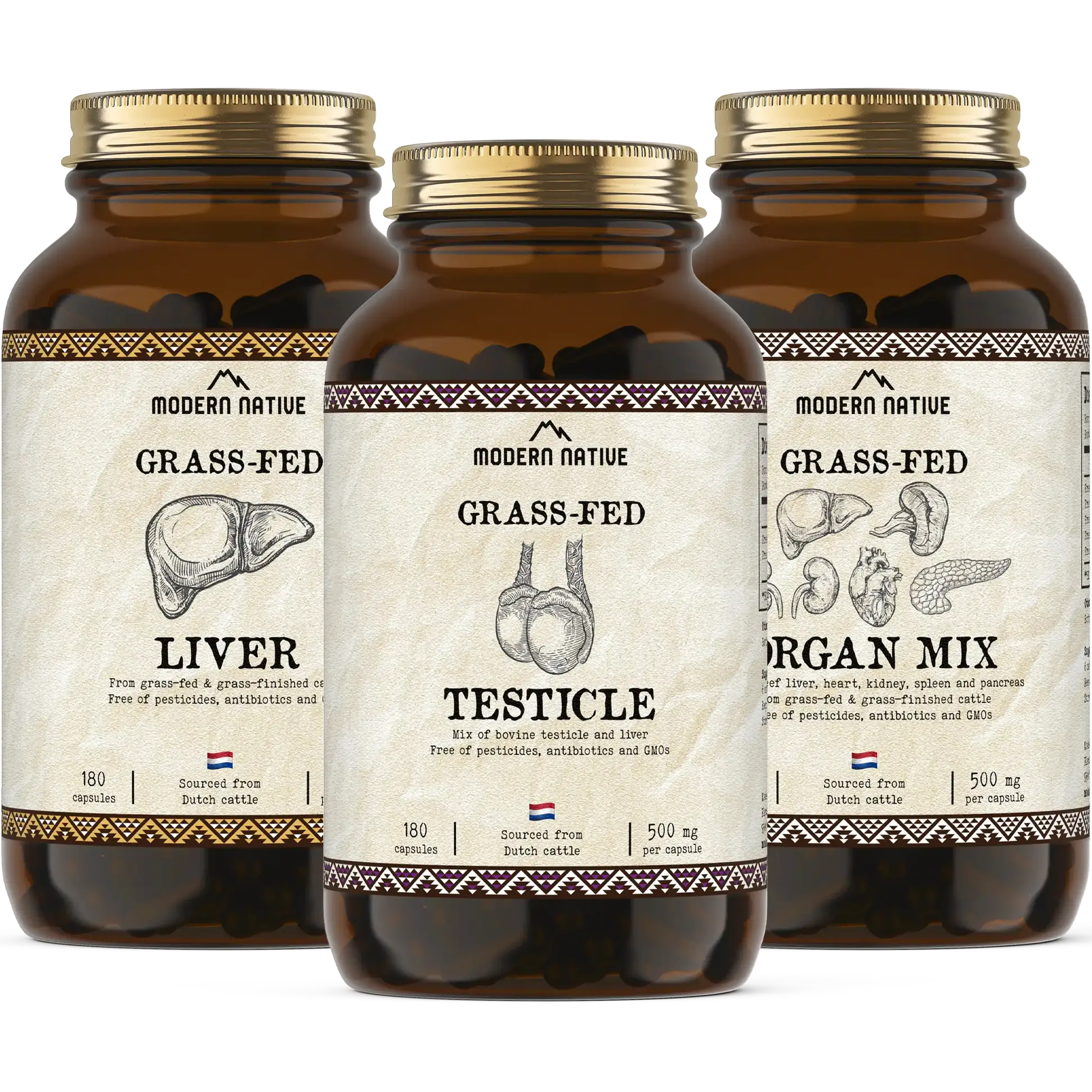 Power Bundle | Grass-Fed Liver, Testicle, and Organ Mix Capsules